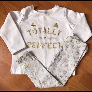 Toddler - Carter’s Cream Leopard Set - Sz 3T